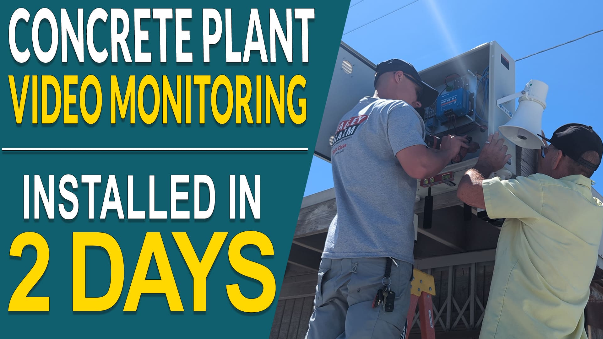 Pole-mounted remote video monitoring system installed at San Fernando Valley concrete plant