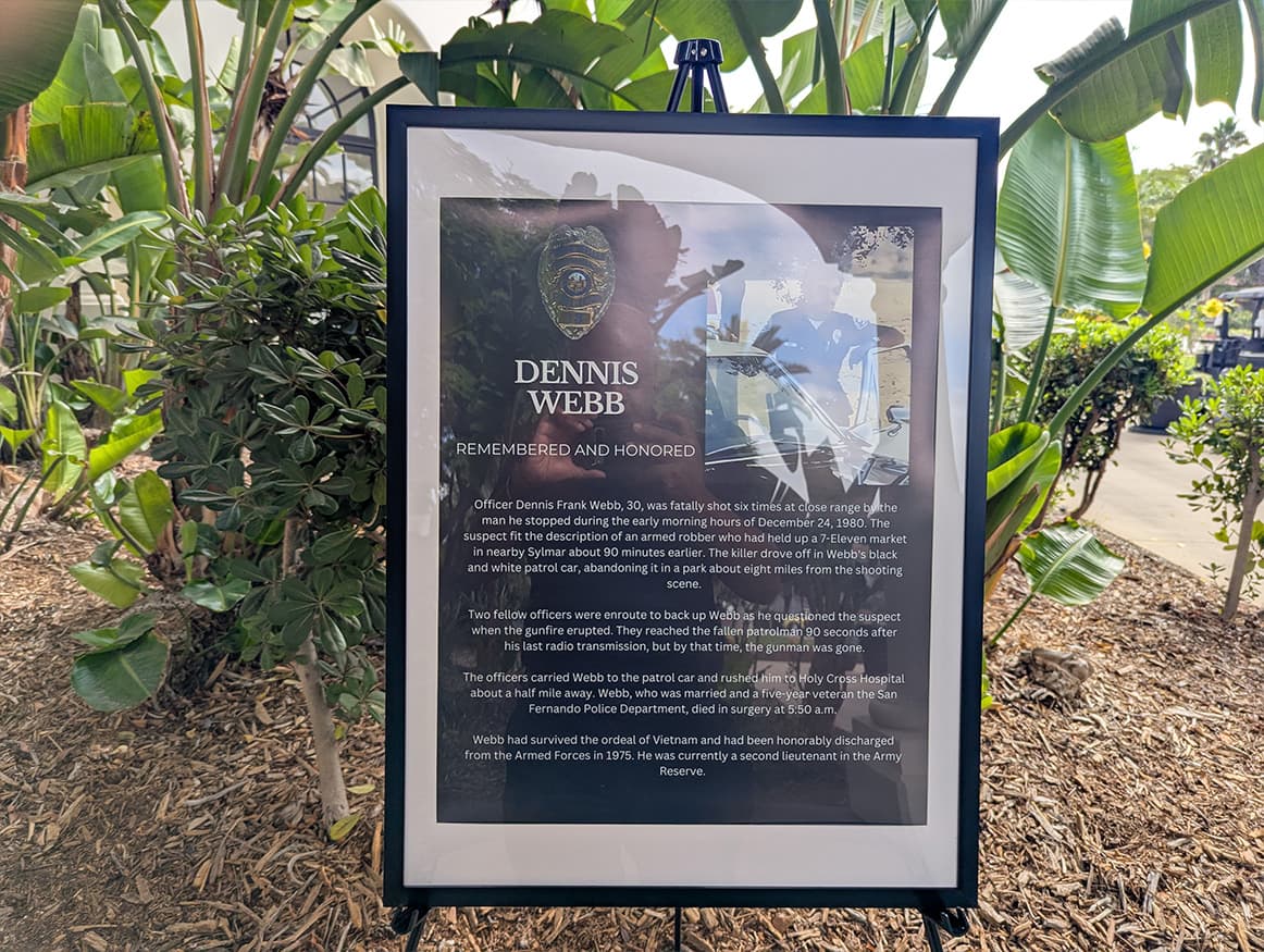 Memorial tribute to fallen San Fernando Police Officer Dennis Webb