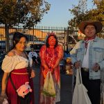Carrie horror costume and cowboy at Valley Alarm Halloween Trunk-or-Treat San Fernando Valley 2025