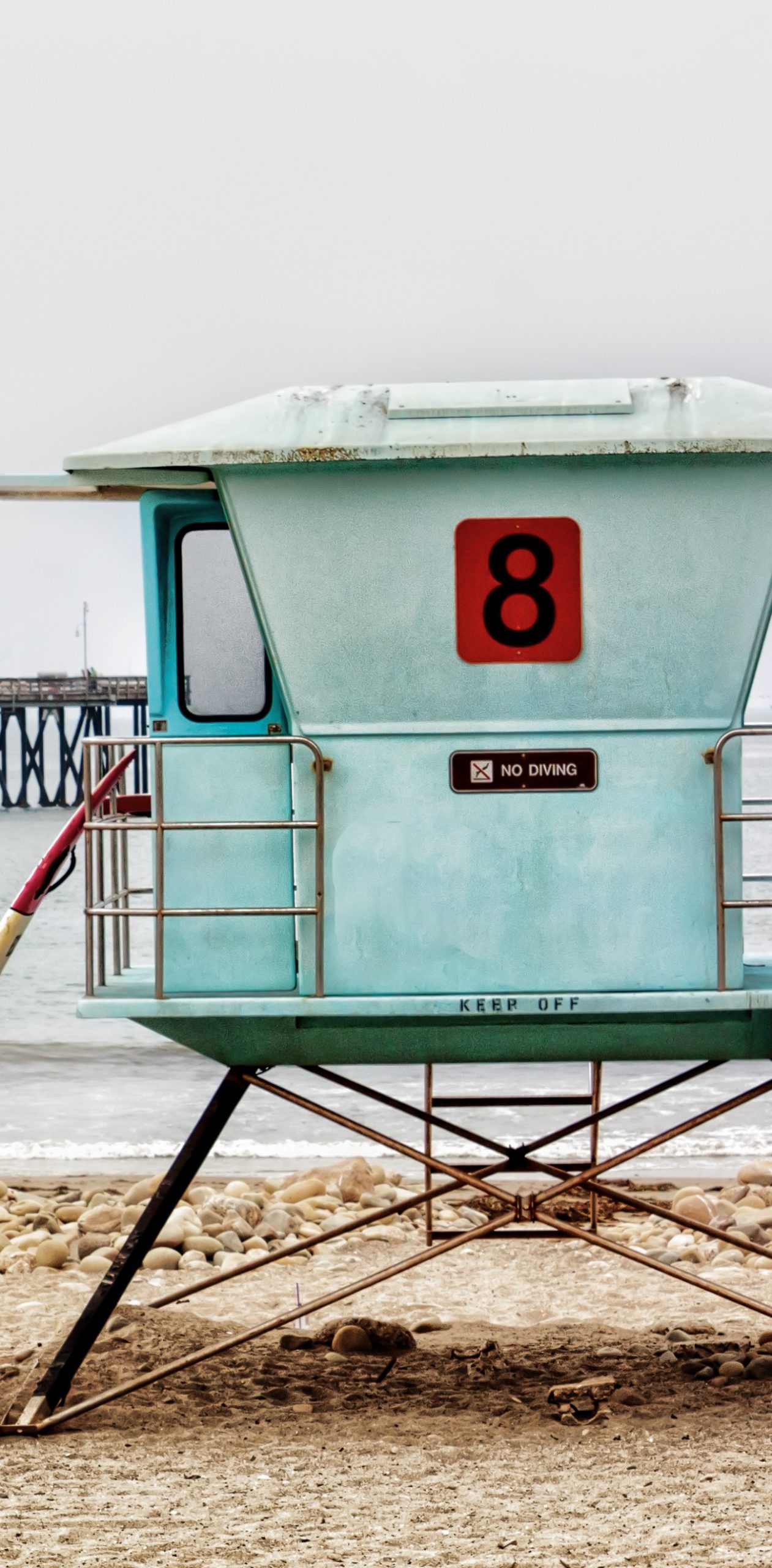 Lifeguard tower and the Ventura Pier on the Ventura County coast, part of Valley Alarm's service area